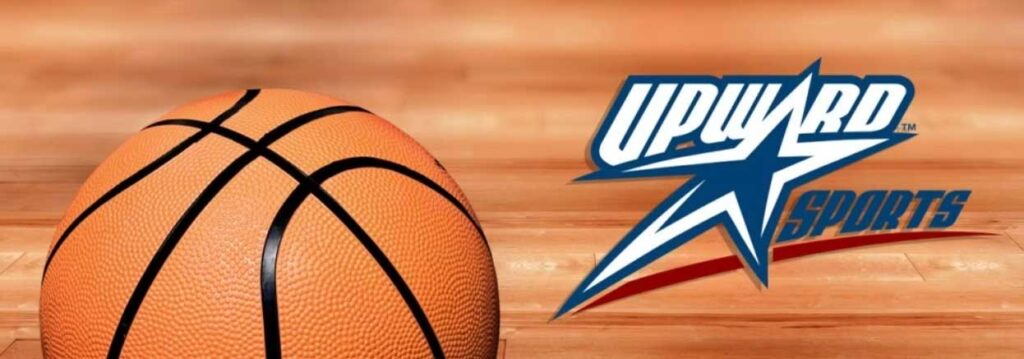 Upward basketball logo with basketball